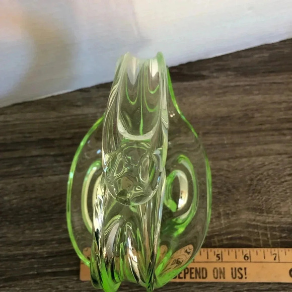 Art Deco Uranium Glass Basket - Picture 12 of 12